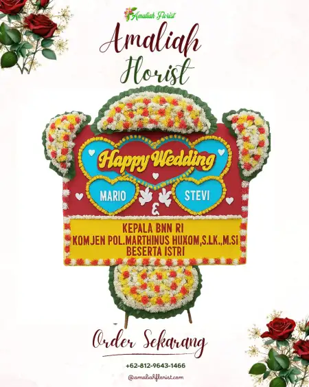 Papan Bunga Pernikahan Kalibeluk